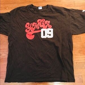 MENS BROWN YMCA SHIRT XL SUMMER CASUAL